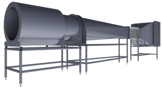 open circuit wind tunnel with silencer